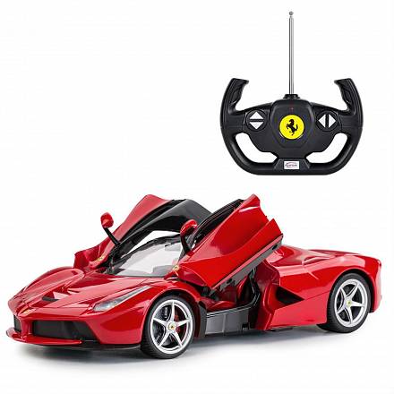 Машина на радиоуправлении Ferrari LaFerrari, со световыми эффектами, открываются двери, цвет красный, 1:14 